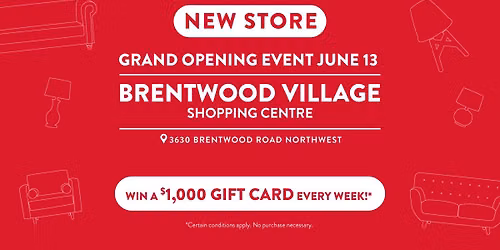 Grand Opening Structube Brentwood Village Shopping Centre