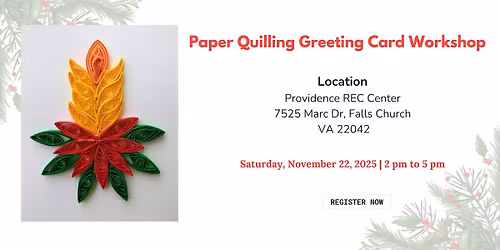 Paper Quilling Greeting Card Workshop