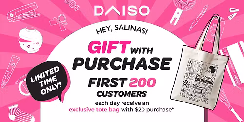 Daiso Gift with Purchase! \u00a1Regalo con la compra!