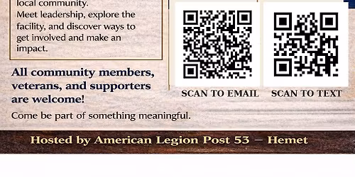 Community open form and facility tour