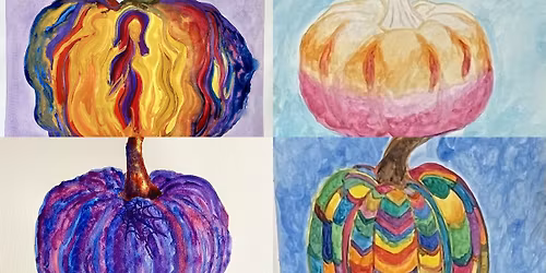 Funky Pumpkin Watercolor Workshop with Summer Malpass