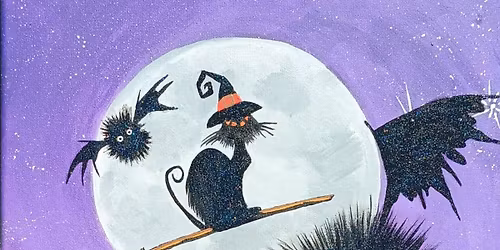Bats and Cats Painting Workshop with Wendi's Wandering Workshops