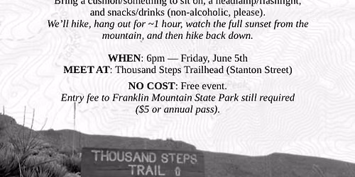 Thousand Steps: Sunset Social Club (Mini-Hike + Views + Hangout)