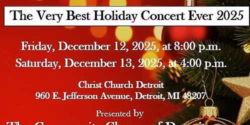 The Very Best Holiday Concert Ever 2025 - repeat performance