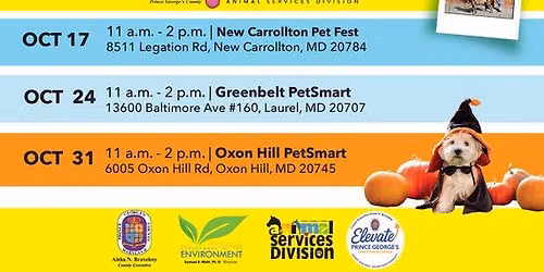 October Pet Adoption Events - New Carrolton Pet Fest