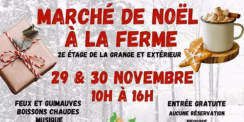 Marché de Noël à la ferme chez Zoo-Animation Estrie