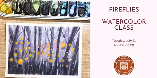 Painting Fireflies using Watercolors