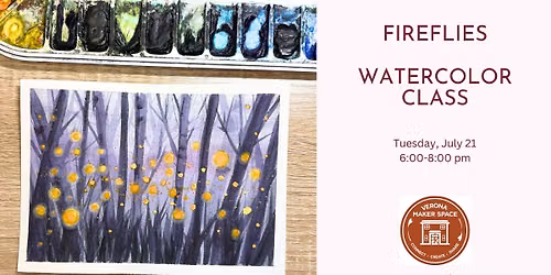 Painting Fireflies using Watercolors
