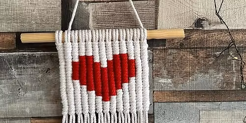 Make a Macrame Pixel Valentines Heart with Lynsan Crafts on Monday 9th February, 2026 10.30 - 1.30pm