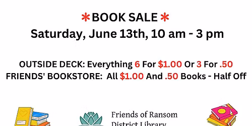 BOOK SALE AT THE LIBRARY!