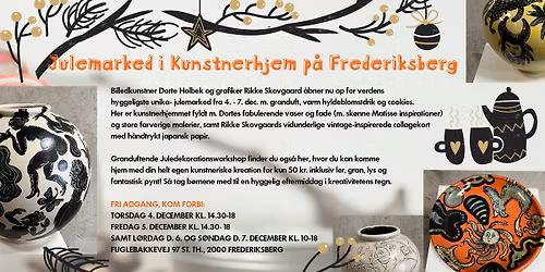 Julemarked i Kunstnerhjem p\u00e5 Frederiksberg