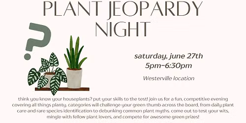 Plant Jeopardy Night