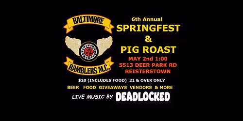 6th Annual Springfest & Pig Roast