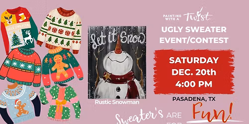 UGLY SWEATER EVENT\/CONTEST ~ Rustic Snowman