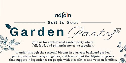 Adjoin Soil to Soul Garden Party Fundraising Event