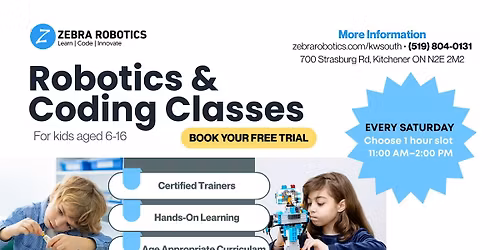 Robotics & Coding for Kids aged 6-16 | Book your FREE Trial