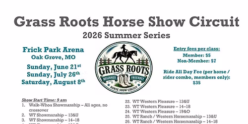 Grass Roots Horse Show Circuit- 1st show!