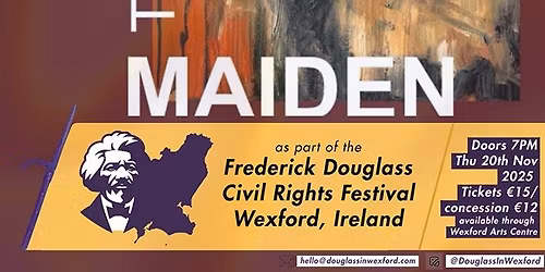 The Frederick Douglass Festival presents a reading of Death and the Maiden by Ariel Dorfman