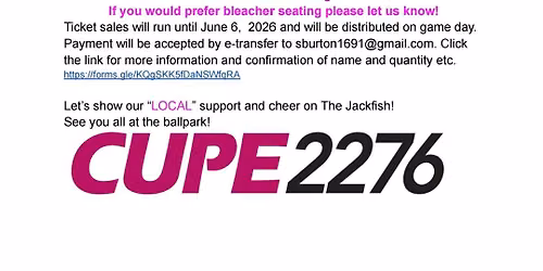 CUPE 2276 Welland Jackfish Night