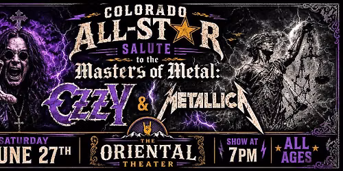 \ud83e\udd18 Colorado ALL-ST\u2b50\ufe0fR SALUTE to the Masters of Metal: OZZY & Metallica w\/ Video DJ Hustlehoff!! \ud83e\udd18