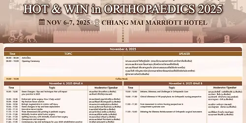 \u0e07\u0e32\u0e19\u0e1b\u0e23\u0e30\u0e0a\u0e38\u0e21\u0e27\u0e34\u0e0a\u0e32\u0e01\u0e32\u0e23\u0e1b\u0e23\u0e30\u0e08\u0e33\u0e1b\u0e35 2568 The 4th COAM & Northern Thailand Orthopaedic Society HOT