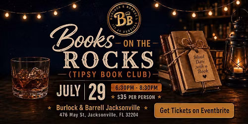 Books on the Rocks: Tipsy Book Club \u2014 July 29