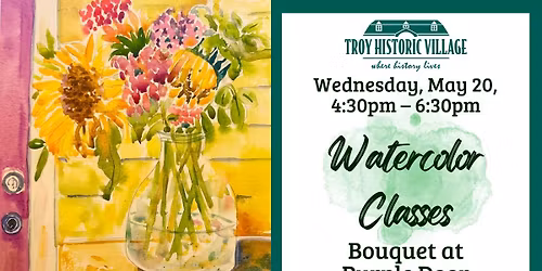 Watercolor Class: Bouquet at Purple Door