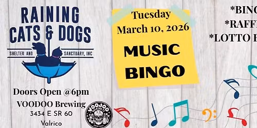 Music Bingo at Voodoo Brewing Co