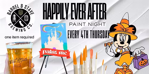 Happily Ever After Comedy Paint Night Disney inspired HALLOWEEN EDITION
