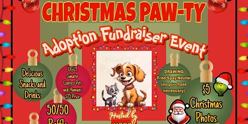 Kids karaoke Christmas Paw-Ty Adoption Fundraiser event 