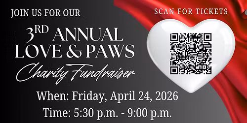 3rd Annual Love and Paws Charity Fundraiser
