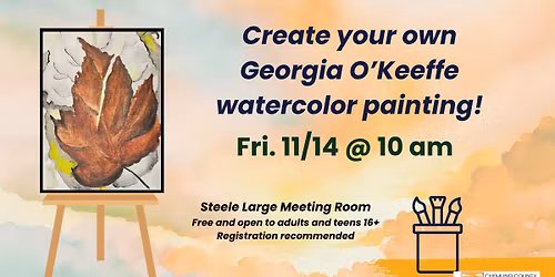 Steele Adult - Georgia O'Keeffe Watercolor Painting