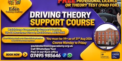 Driving Theory Course, Maidstone - 5 days