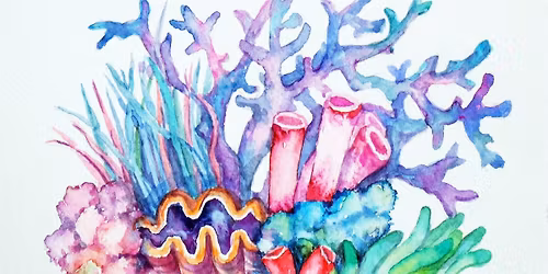 Watercolor Coral Paint Night