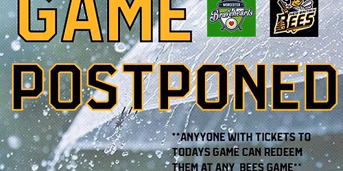 New Britain Bees at Worcester Bravehearts Baseball at Fitton Field