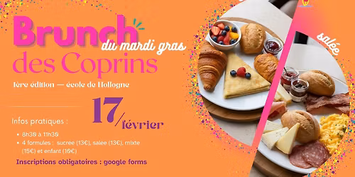 Brunch du mardi gras des Coprins \ud83e\udde1