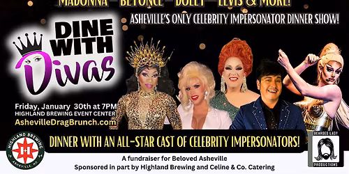 Jan. 30th "Dine with Divas" Drag Dinner Show