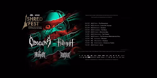 Shred Fest 2026 Feat Obscura (GER) - Hobart