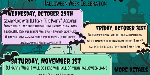 Hallo-Week At Wally's!