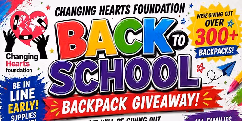 Changing Hearts foundation backpack giveaway 
