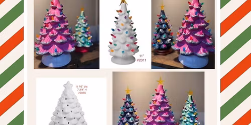Bisque Christmas Tree Painting