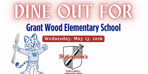 Dine Out Fundraiser at Shakespeare's Pub & Grill