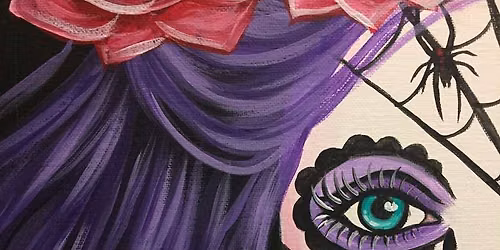 Paint and Sip: Violet Widow (Sugar Skull)