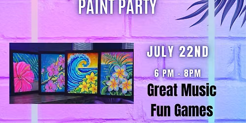 Mellow Mushroom River City, July 22nd, Black Light Paint Party