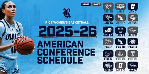 Incarnate Word Cardinals at Rice Owls Womens Basketball