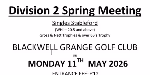 Division 2 Spring Meeting\n\n