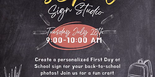 Back To School Sign Studio