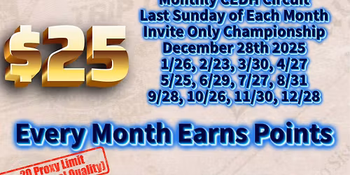 Monthly CEDH Circuit at Dragon's Hoard (Last Sunday of the Month)