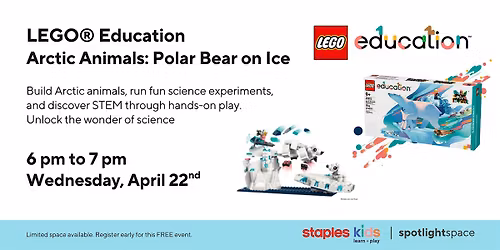 LEGO\u00ae Education Arctic Animals: Polar Bear on Ice at Staples Store 266