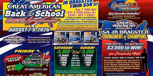 4th Annual Great American Back to School Jr Dragster Spectacular 